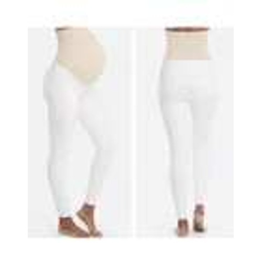 SPANX White Mama Maternity Jean-ish Ankle Leggings M